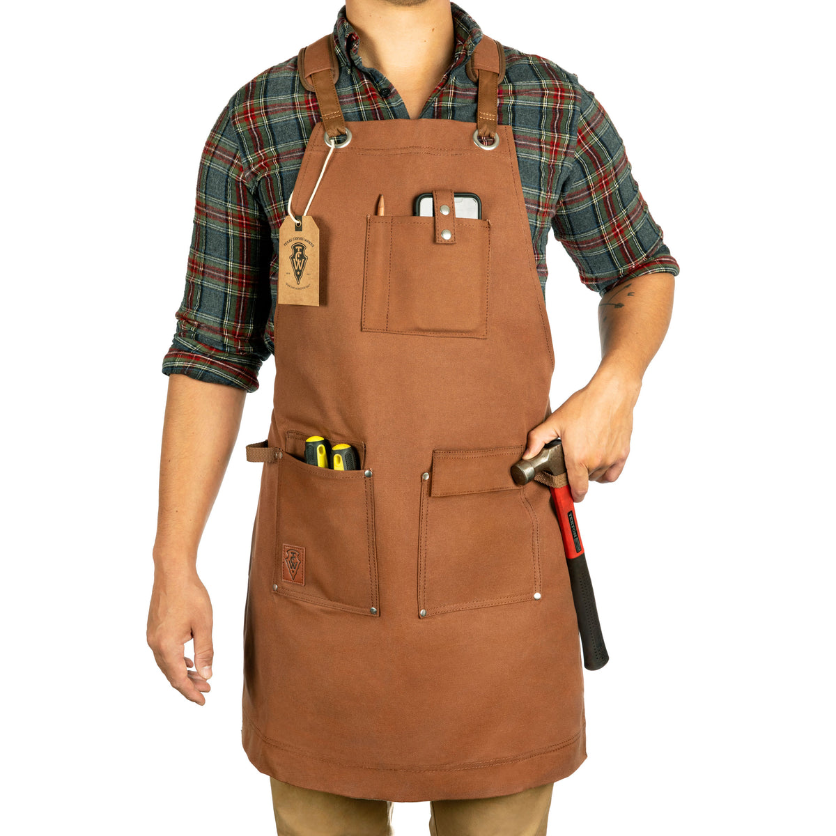 Heavy Duty Waxed Canvas Shop Apron Deluxe Edition – Texas Canvas Wares